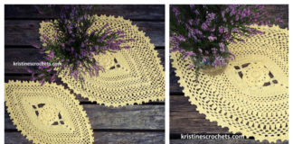 Oval Flower Doily Table Runner Crochet Free Pattern -Table Runner Free #Crochet; Pattern