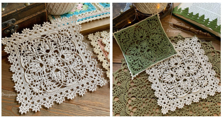 Sylvanweave Lace Square Crochet Free Pattern- Decorative #Doily; Free #Crochet; Patterns