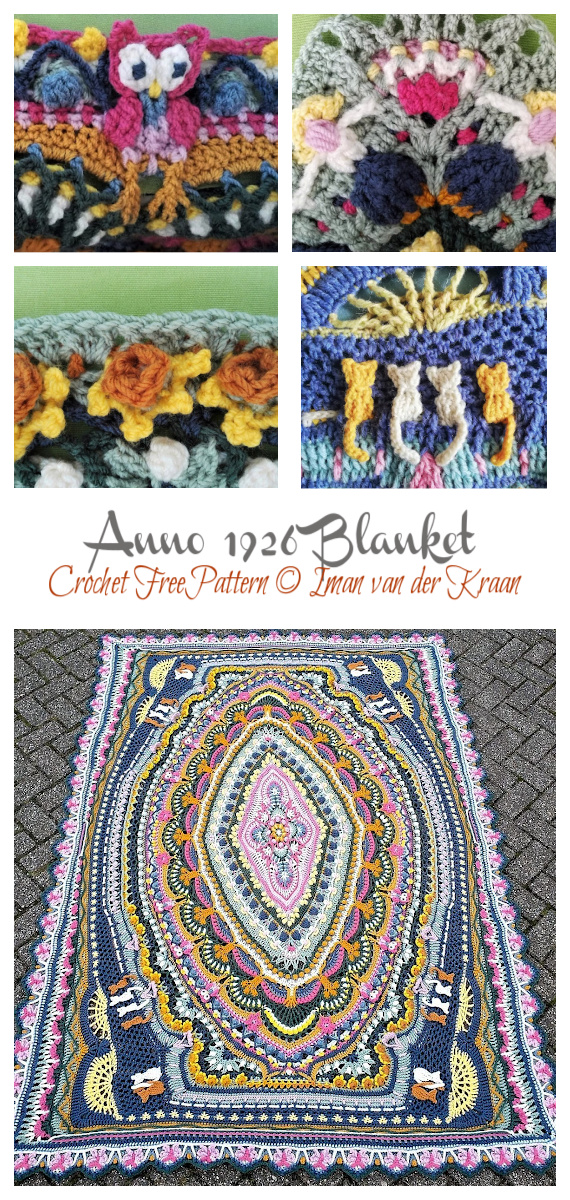 Anno 1926 Blanket Crochet Free Pattern
