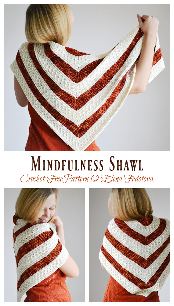 Mindfulness Shawl Crochet Free Pattern