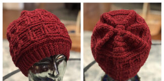 Coffered Beanie Crochet Free Pattern