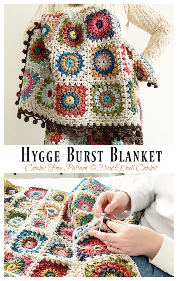 Hygge Burst Granny Square Pillow Pattern — NautiKrall Crochet