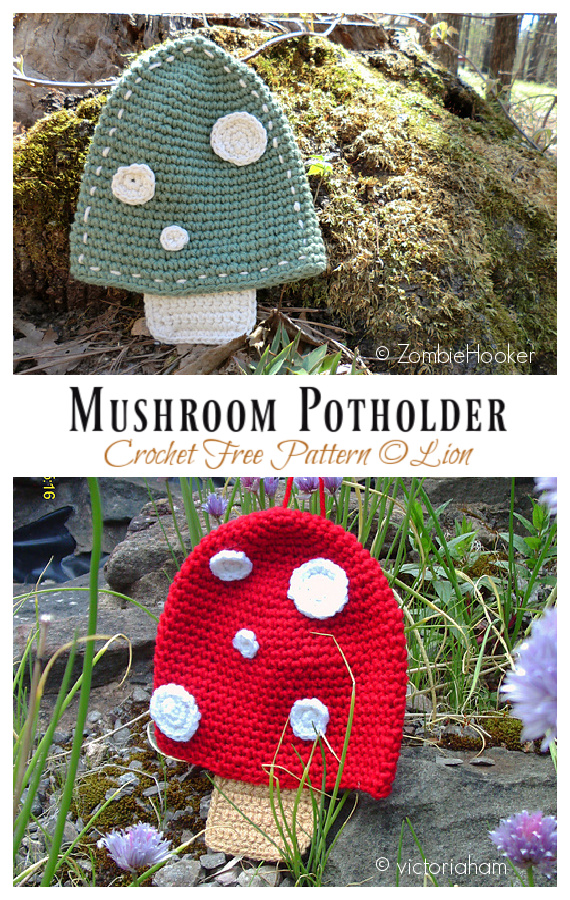 Mushroom Potholder Crochet Free Pattern