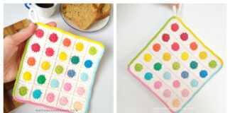 Scrappy Dots Potholder Crochet Free Pattern