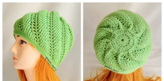 Swirl Wave Hat Crochet Free Pattern - Adult Beanie #Hat; #Crochet; Free Patterns