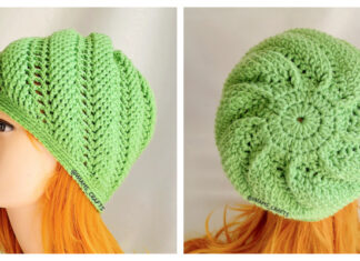 Swirl Wave Hat Crochet Free Pattern - Adult Beanie #Hat; #Crochet; Free Patterns