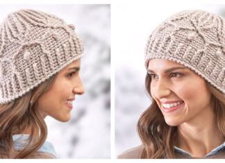 Winter Trellis Hat Crochet Free Pattern