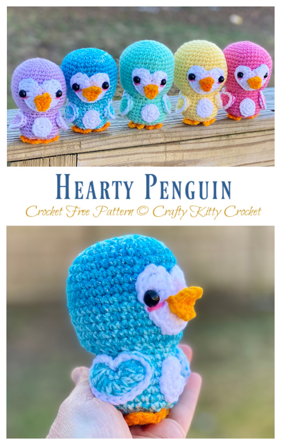 Amigurumi Hearty Penguin Crochet Free Pattern