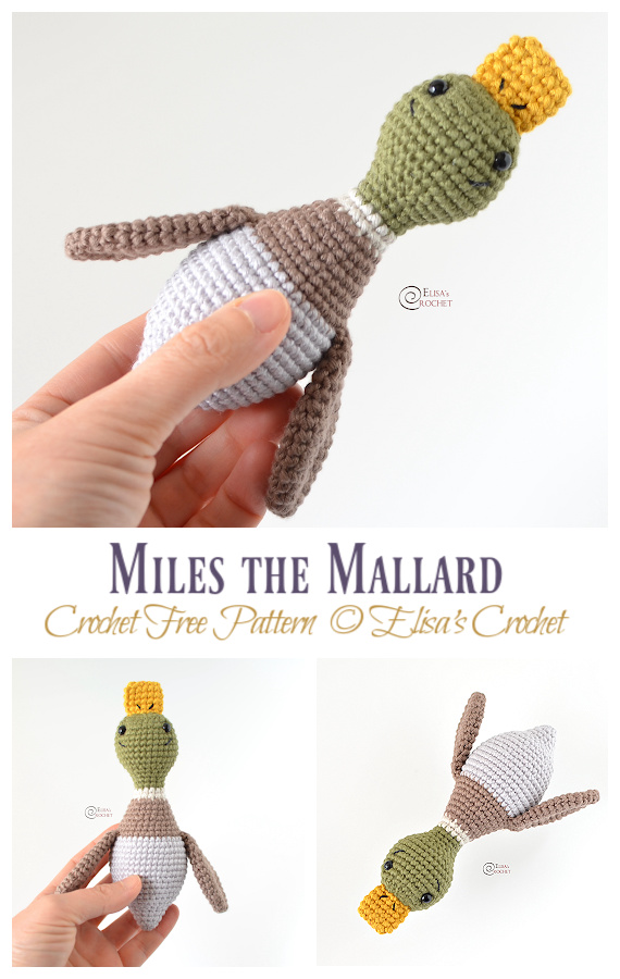 Amigurumi Miles the Mallard Duck Crochet Free Patterns