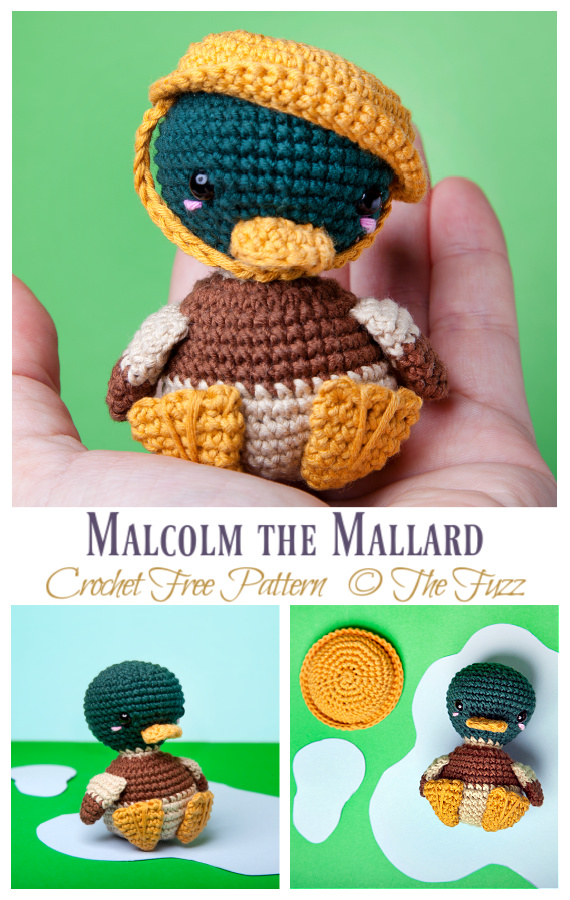 Amigurumi colm the Mallard Duck Crochet Free Patterns