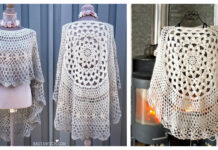 Asymmetrical Mandala Poncho Crochet Free Pattern
