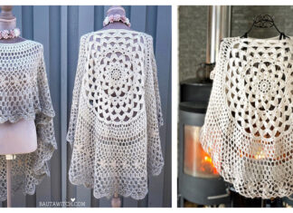 Asymmetrical Mandala Poncho Crochet Free Pattern