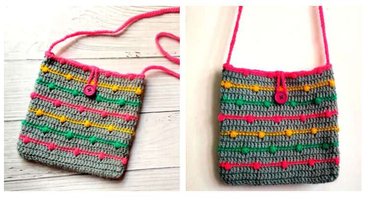 Bobbles Sling Bag Crochet Free Pattern [Video]