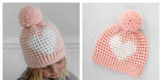 Hunter Heart Hat Crochet Free Pattern