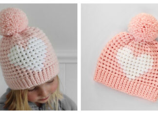 Hunter Heart Hat Crochet Free Pattern