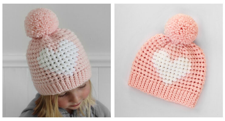 Hunter Heart Hat Crochet Free Pattern