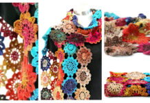 Japanese Flower Scarf Crochet Free Pattern