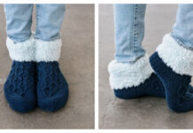 Summit Slipper Socks Crochet Free Pattern