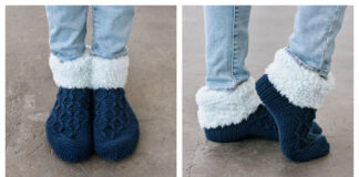 Summit Slipper Socks Crochet Free Pattern