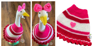 Sweetheart Goose Sweater Set Crochet Free Pattern