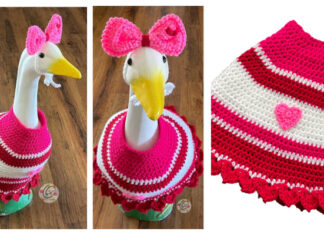 Sweetheart Goose Sweater Set Crochet Free Pattern