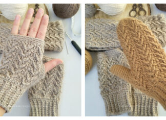 Hygge Arrow Gloves Crochet Free Pattern