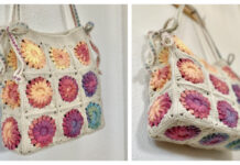Rainbow Sunburst Tote Bag Crochet Free Pattern