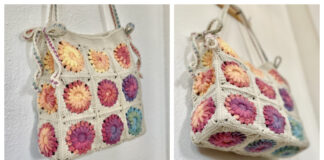 Rainbow Sunburst Tote Bag Crochet Free Pattern