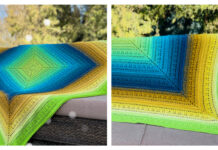 Romantic Square Blanket Crochet Free Pattern