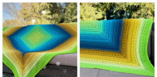 Romantic Square Blanket Crochet Free Pattern