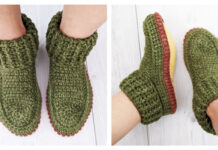 Sable Leather Bottom Slippers Crochet Free Pattern