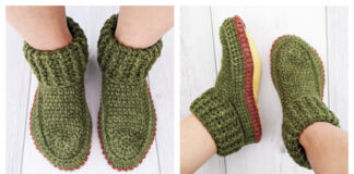 Sable Leather Bottom Slippers Crochet Free Pattern