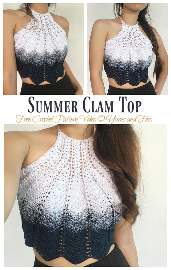 Summer Clam Top Crochet Pattern