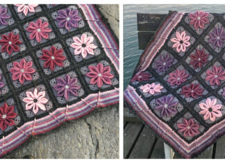 Autumn Aster Blanket Crochet Free Pattern
