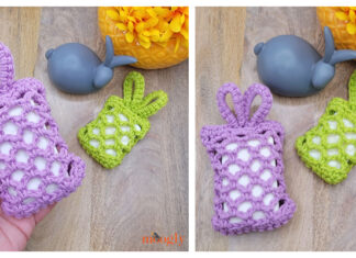 Bunny Ears Soap Sack Crochet Free Pattern