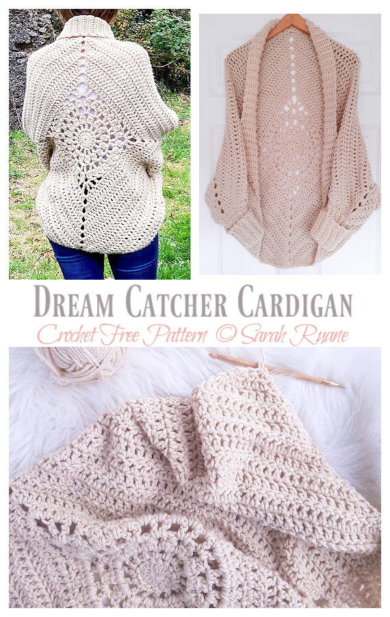 Dream Catcher Cardigan Crochet Free Pattern