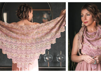Faded Blush Shawl Crochet Pattern