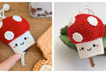 Mushroom Key Cover Crochet Free Pattern