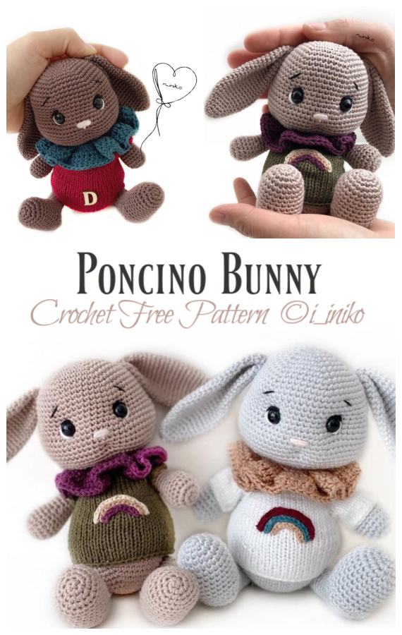 Amigurumi Poncino Bunny Crochet Free Pattern