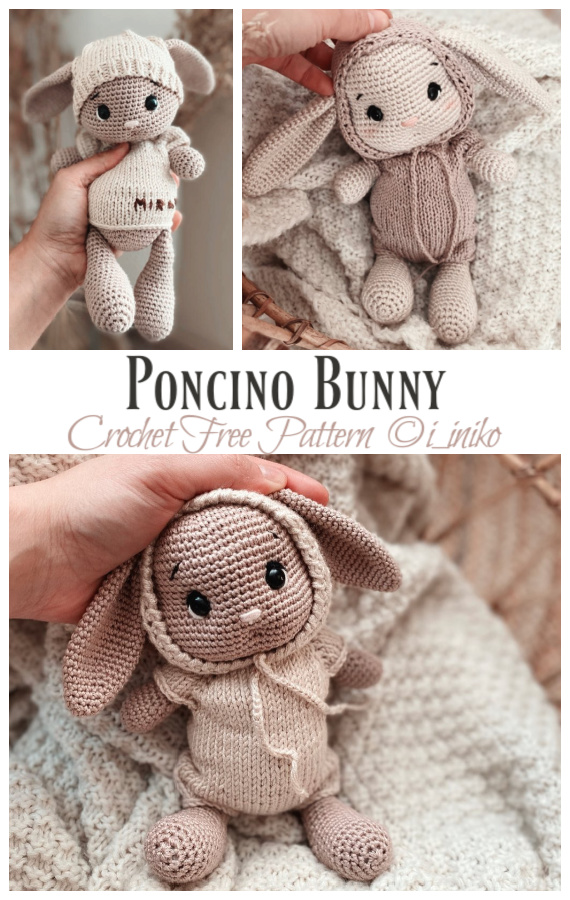 Amigurumi Poncino Bunny Crochet Free Pattern