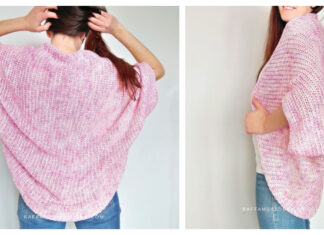 Tunisian Cocoon Shrug Crochet Free Pattern