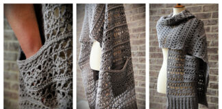 Turkey Trot Pocket Shawl Crochet Free Pattern