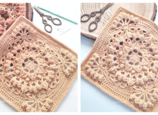 Baroque Triumph Floral Square Crochet Free Pattern