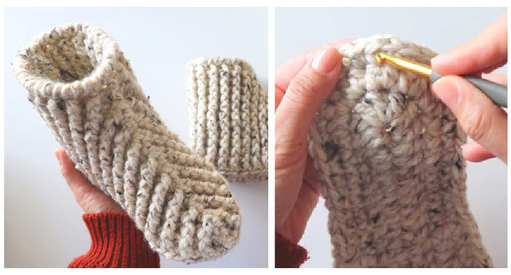 Beginner Chunky Boots Slippers Crochet Free Pattern [Video]