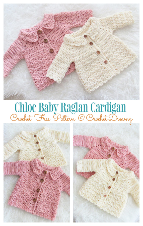 Chloe Baby Raglan Cardigan Crochet Free Pattern - Crochet & Knitting