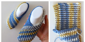 Easy One Piece Slippers Crochet Pattern [Video]