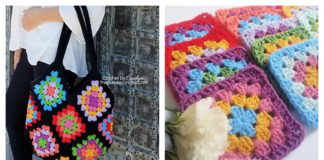 Scrappy Granny Square Bag Crochet Free Pattern