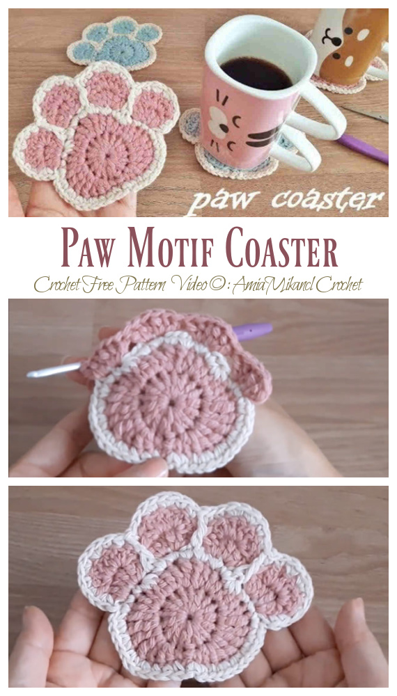 Paw Square Blanket Crochet Free Pattern [Video]