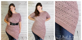 Tilted Tunic Pullover Crochet Free Pattern