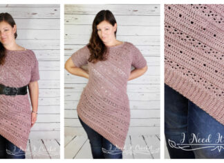 Tilted Tunic Pullover Crochet Free Pattern